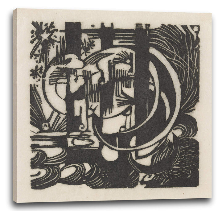 Printed Paintings Leinwand (60x60cm): Franz Marc - Eidechsen 60x60 cm, 60x60 cm