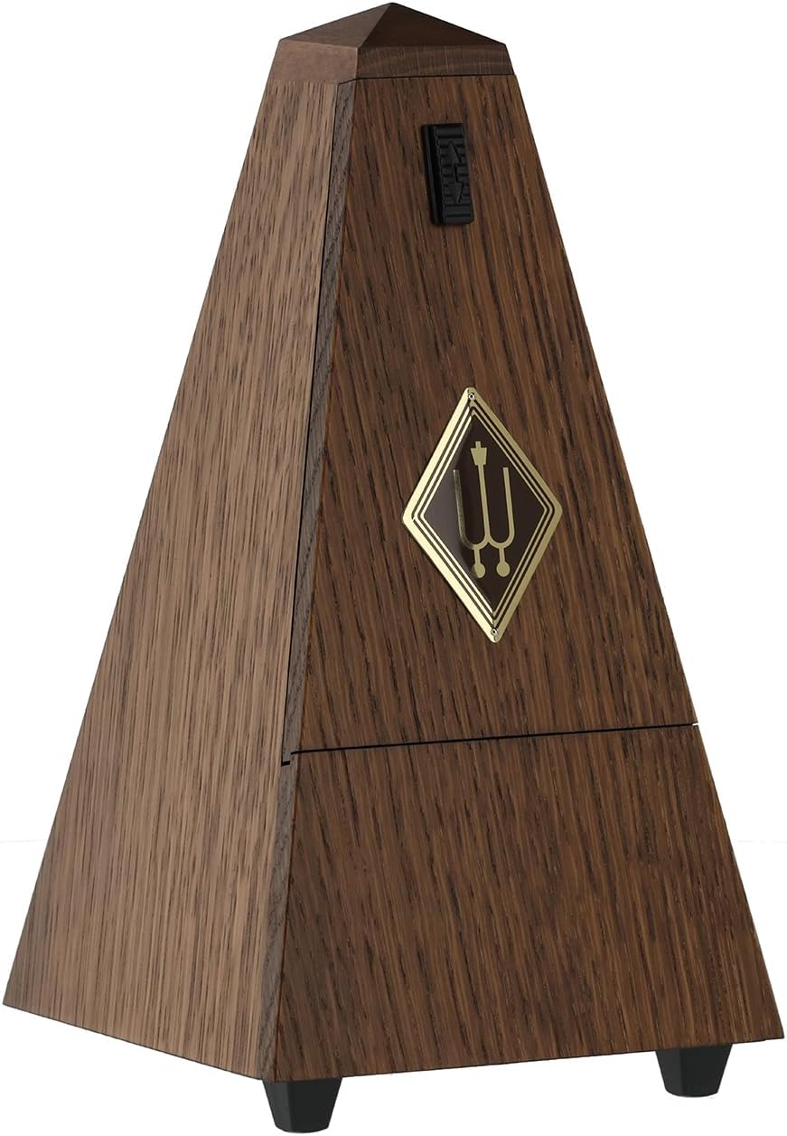 Wittner Metronom 818 Holzgehäuse mit Glocke Taktell Pyramidenform Eiche braun matt, braun matt