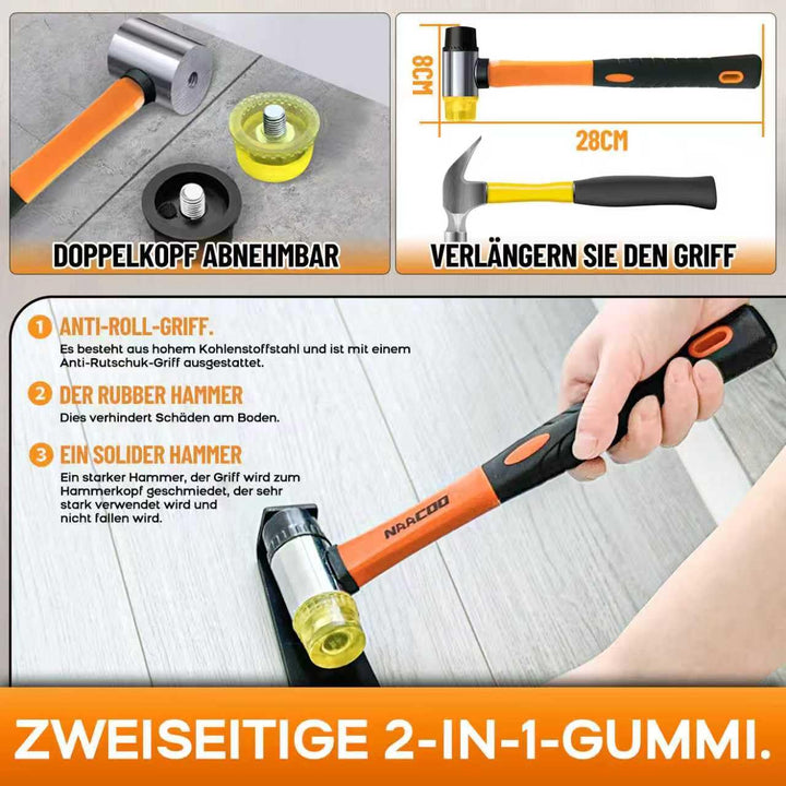 laminat verlegeset/Vinyl-Bodenplattenwerkzeuge, Vinylholzböden mit NAACOO Schlagblöcke - zweiseitig