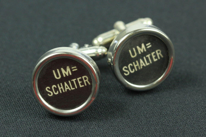 Miniblings UMSCHALTER Manschettenknöpfe Vintage Schreibmaschinentaste Miniblings gross swz - Herrens