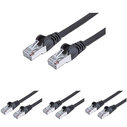 PremiumCord Netzwerkkabel, Ethernet, LAN & Patch Kabel CAT6a, 10Gbit/s, S/FTP PIMF Schirmung, AWG 26