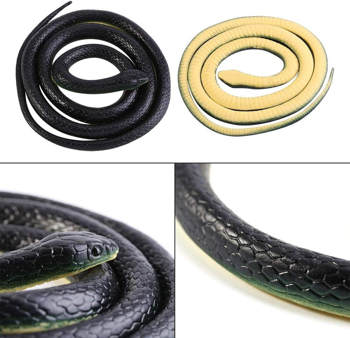 Focket Gummischlange, 130cm lang Realistisches weiches Flexibles Gummischlangen-Garten-Requisiten-lu