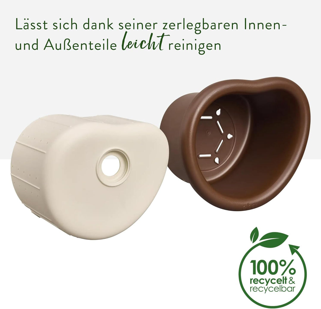 Elho Organic Bird House 25cm - Vogelhaus - für über 11 Arten - 100% Recyceltem Plastik - L27.4 x B16