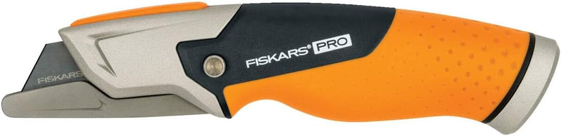 Fiskars Universalmesser mit feststehender Klinge, Länge 18,2 cm, Rostfreier Stahl/Kunststoff, Schwar