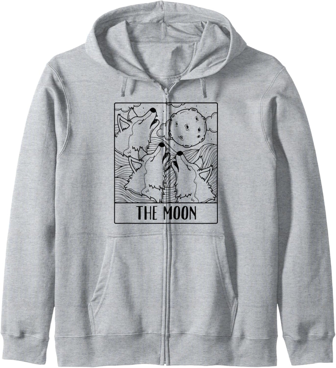 Wolf Wolves The Moon Tarot Card Men Women Kapuzenjacke