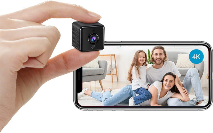 AOBOCAM Mini Kamera, 4K HD WLAN Überwachungskamera Innen Für Live Übertragung Handy APP, WiFi Camera