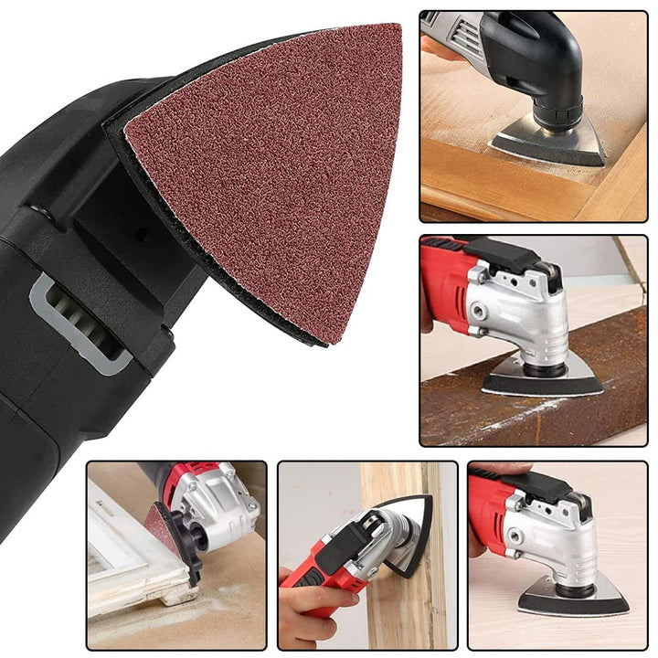 Multitool Schleifplatte für Delta-Schleifer,finger sanding pad holder und Dreieck-Schleifscheiben, B