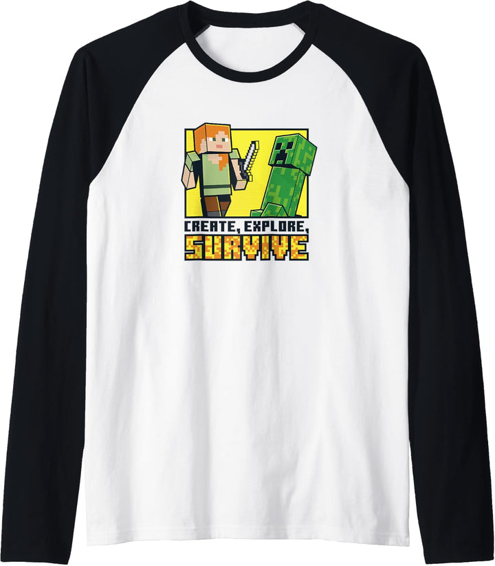 Minecraft Alex & Creeper Erschaffe, erkunde, überlebe Raglan