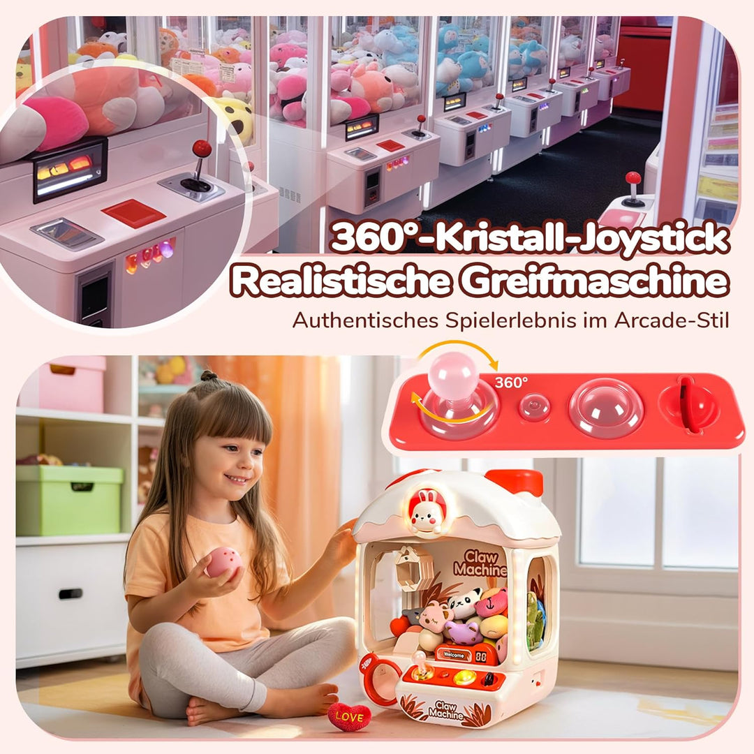 cossy Greifautomat, Greifautomat Kinder mit Licht und Musik, Süsser Kaninchen Candy Grabber mit 24 S
