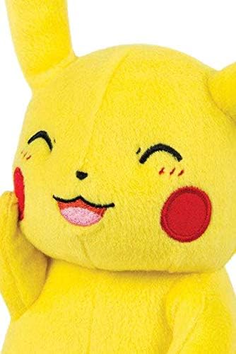 Pokemon 17858 Pokémon Plüschfigur Pikachu freudig und winkend, Pikachu freudig und winkend