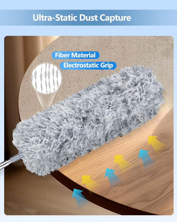 Staubwedel Teleskop Waschbar Duster (Grey, 7PCS), 7PCS