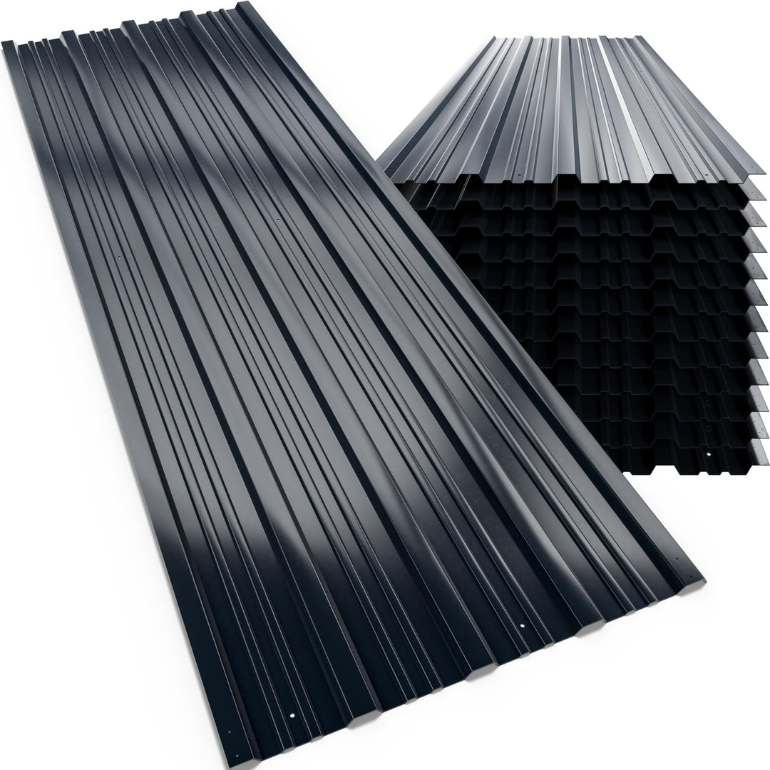 GARDEBRUK® 12x Trapezblech 129x46cm = 7m² verzinkt Profilblech Dachblech Wellblech Dachplatten Gerät