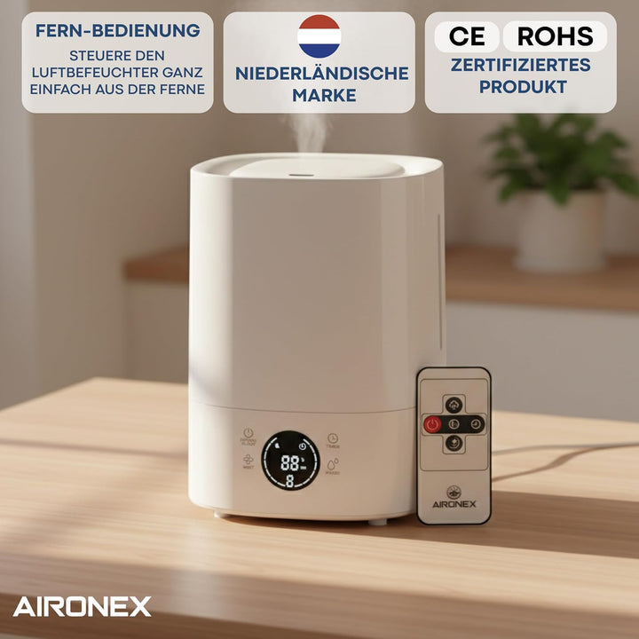 Luftbefeuchter 6 Liter – Top-Fill – Aroma – Luftbefeuchter – Humidifier – Geeignet für Wohnzimmer, B