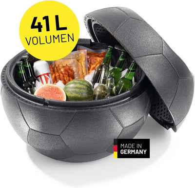 LUMALAND EM 2024 Fussball-Kühlbox mit Sitzfunktion 41 Liter für mehr als einen Bierkasteninhalt | Kü