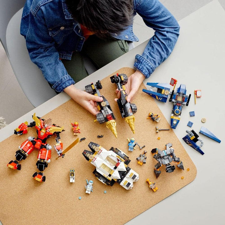 LEGO 71765 NINJAGO Ultrakombi-Ninja-Mech, 4-in-1-Spielzeug ab 9 Jahren mit Spielzeugauto, Jet und Pa