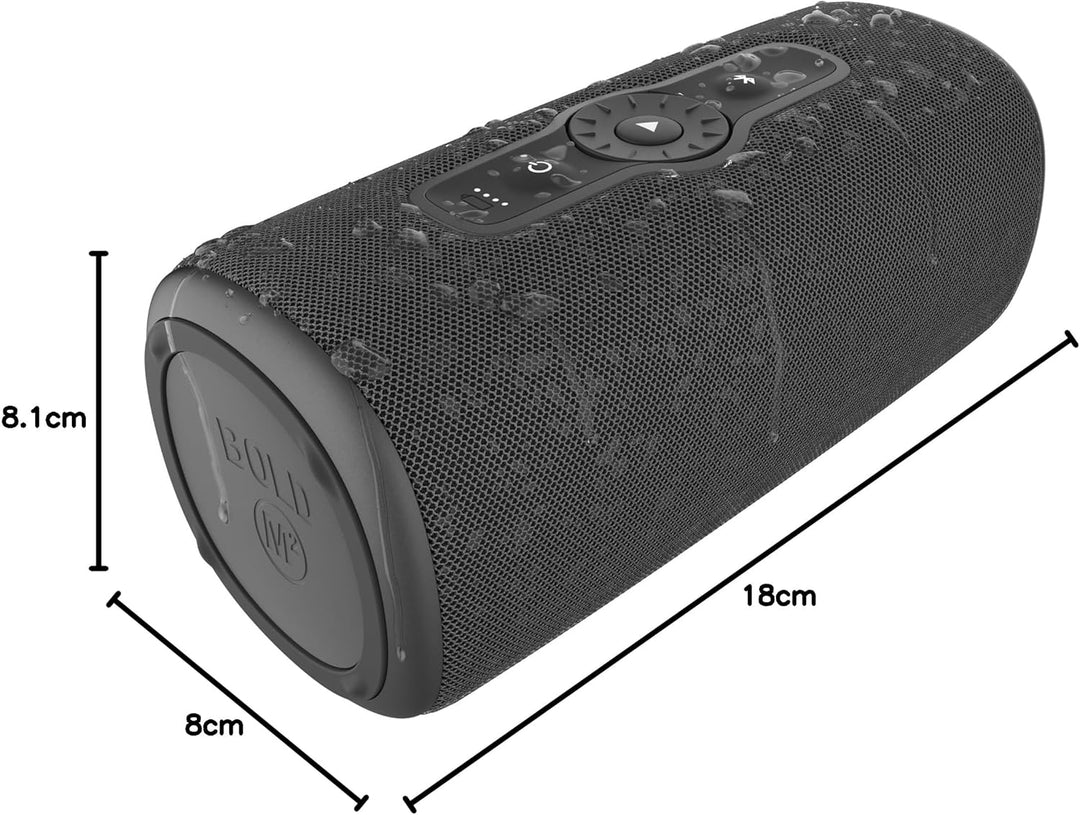 Fresh 'n Rebel Bold M2, Bluetooth Lautsprecher mit 24 Uhr spielzeit, Wasserdichter (IP67) Tragbarer