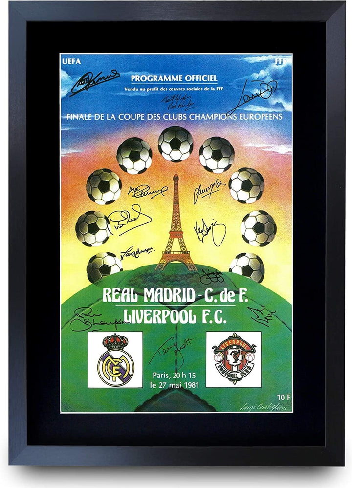 HWC Trading A3 FR Liverpool 6 x Final Program Poster 1977 1978 1981 1984 2005 2019 vollwertiges Team