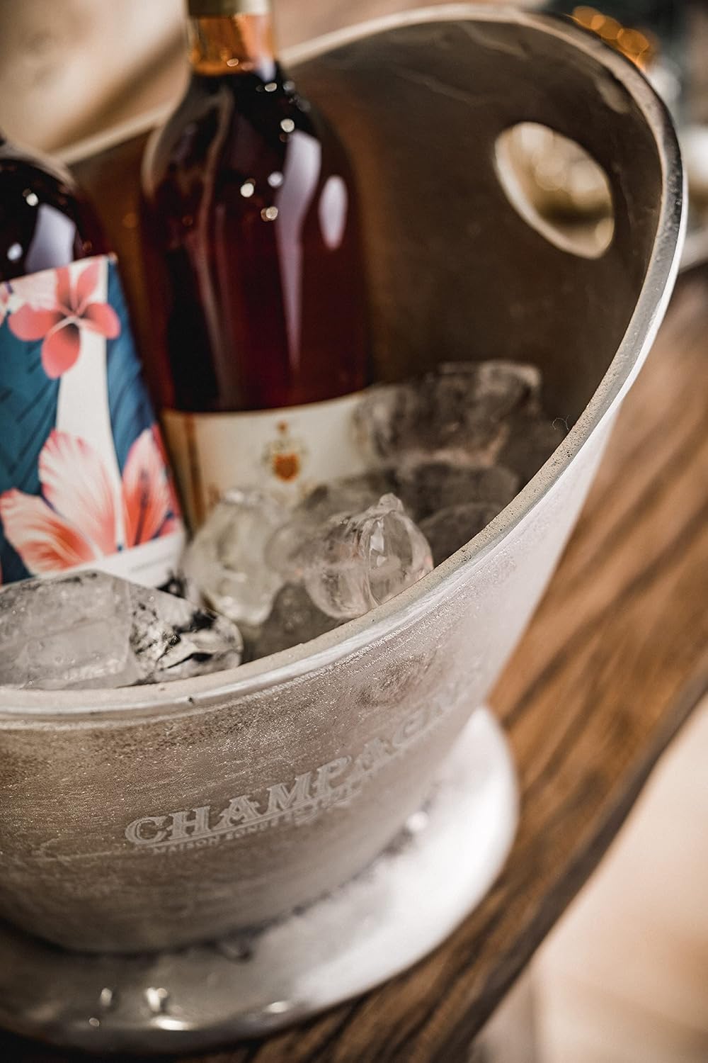 MichaelNoll Champagnerkühler Champagnerschale Flaschenkühler Sektkühler Weinkühler aus Metall, Party