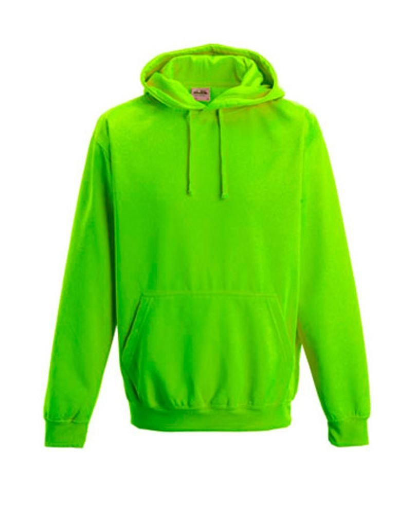 Coole-Fun-T-Shirts Herren Neon Sweatshirt mit Kapuze floureszierend, neongreen, XL, 10811_neongreen_