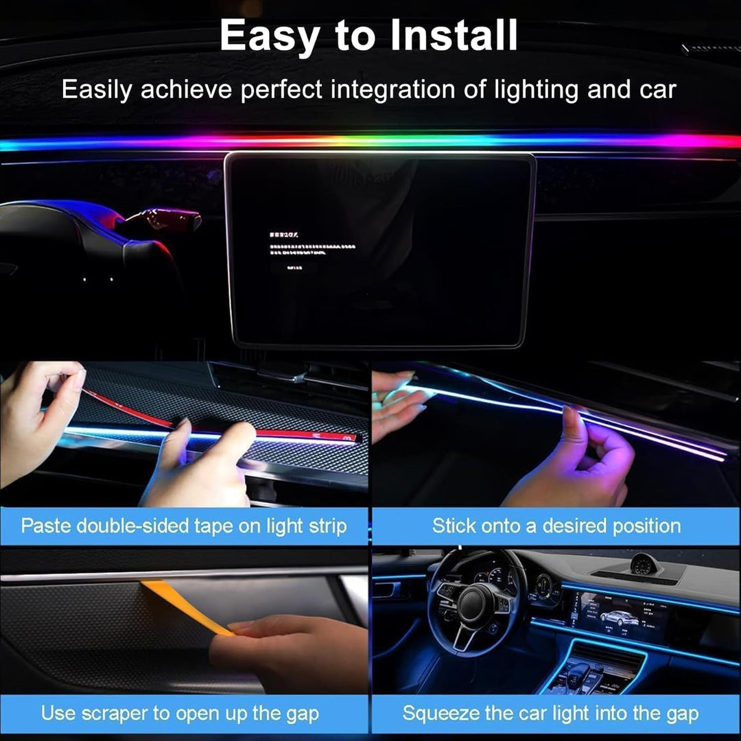 Sunshine smile Auto LED Innenbeleuchtung,110cm Ambientebeleuchtung Auto Strip, USB-Innenraumbeleucht