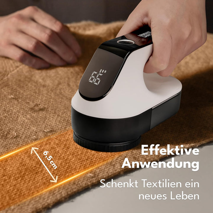 LEBENLANG Fusselrasierer Elektrisch 2000mAh - Inkl. LED Anzeige & Reinigungspinsel I Bis zu 2h Laufz