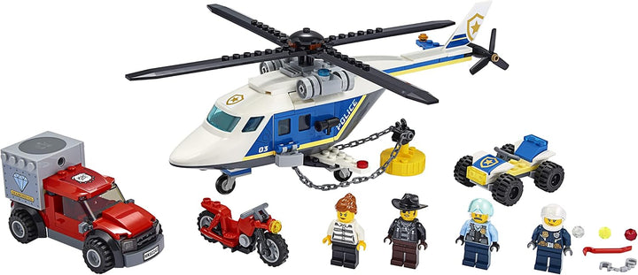 LEGO 60243 City Police Verfolgungsjagd mit dem Polizeihubschrauber Spielzeug, Spielzeug