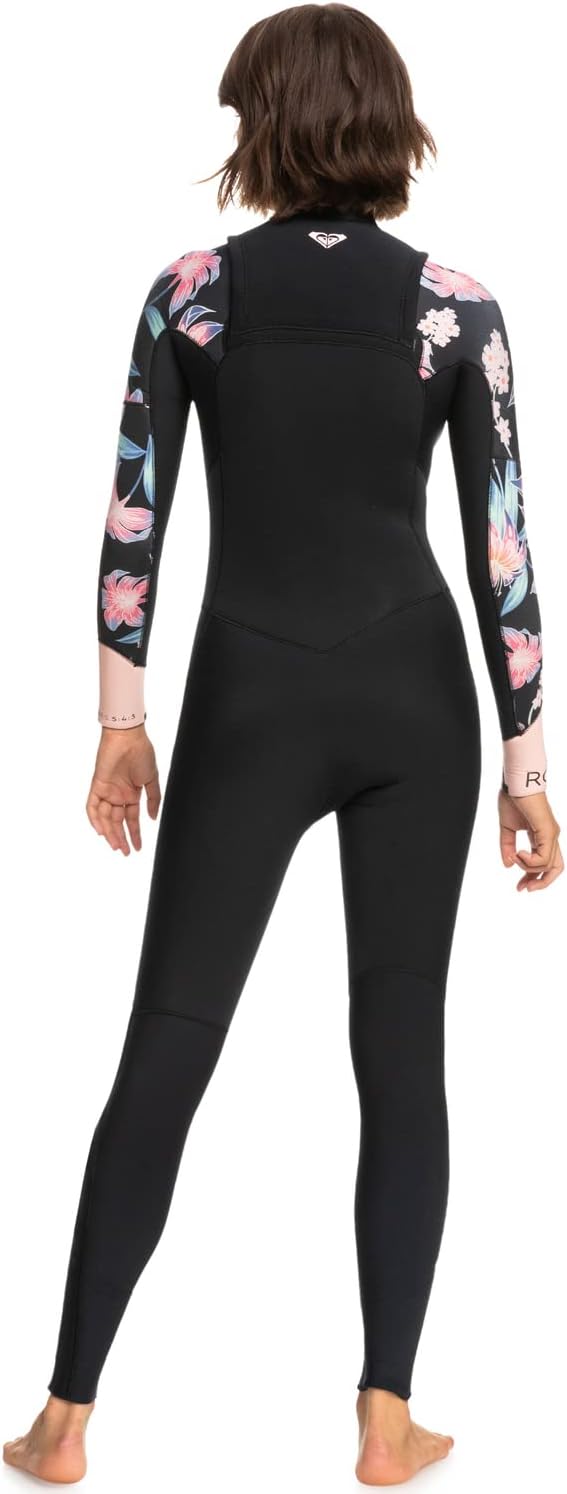 Roxy 5/4/3mm Swell Series - Chest-Zip-Neoprenanzug für Frauen ERJW103128. Noir – Anthracite Paradise
