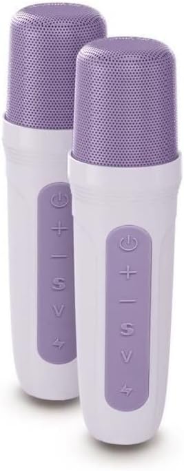 Enceinte karaoké lumineuse - BIGBEN - Lavande - Bluetooth, 30W, 2 micros sans fil USB-C, Égaliseur,
