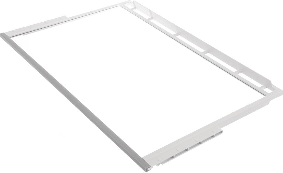 Glasplatte mit Rahmen für Kühlschrank kompatibel mit Bosch 00748397 Ablageplatte aus Glas 471x306 mm