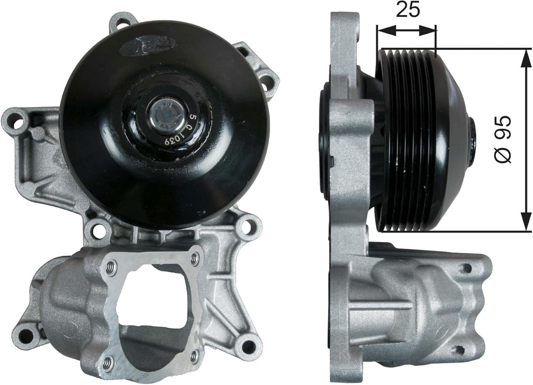 GATES MIcro-V Kit + Wasserpumpe KP36DPK1698