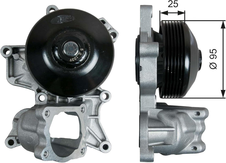 GATES MIcro-V Kit + Wasserpumpe KP36DPK1698