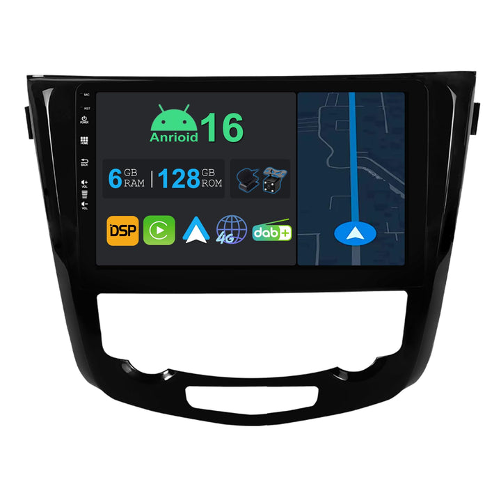10.1 Zoll Android 14 Autoradio mit Navi Für Nissan X-Trail Qashqai j11 Rouge 2014-2018 | Octa Core |