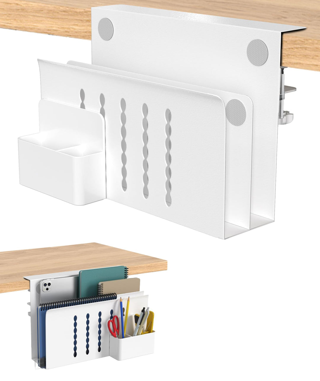Schreibtisch Seitenaufbewahrung, Doppelschichtiger Desk Side Storage Mit Magnetischer Stifthalter Ke