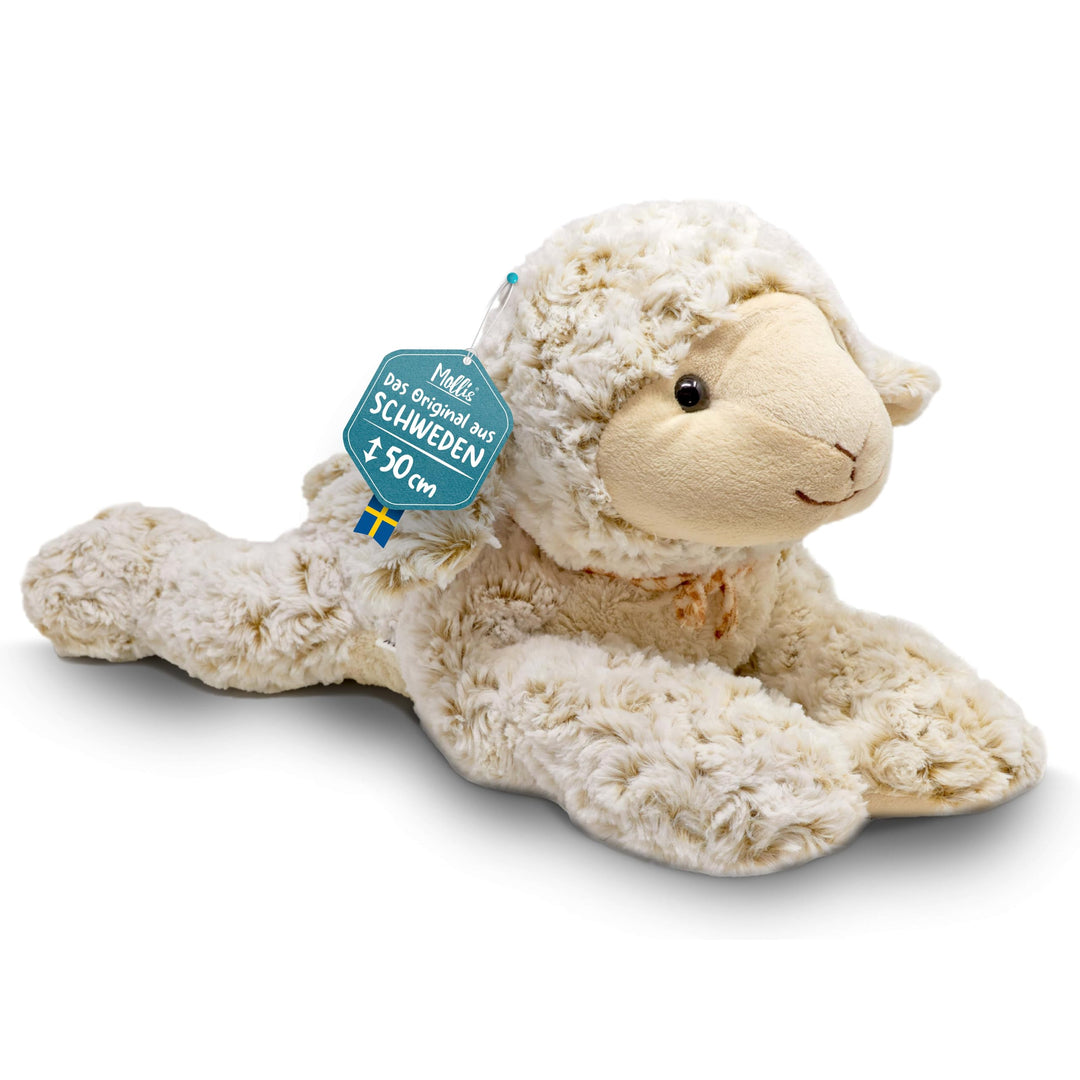 Mollis Molli Toys Lamm Shaun Kuscheltier - Plüschtiere entwickelt in Schweden (50 cm), 50 cm