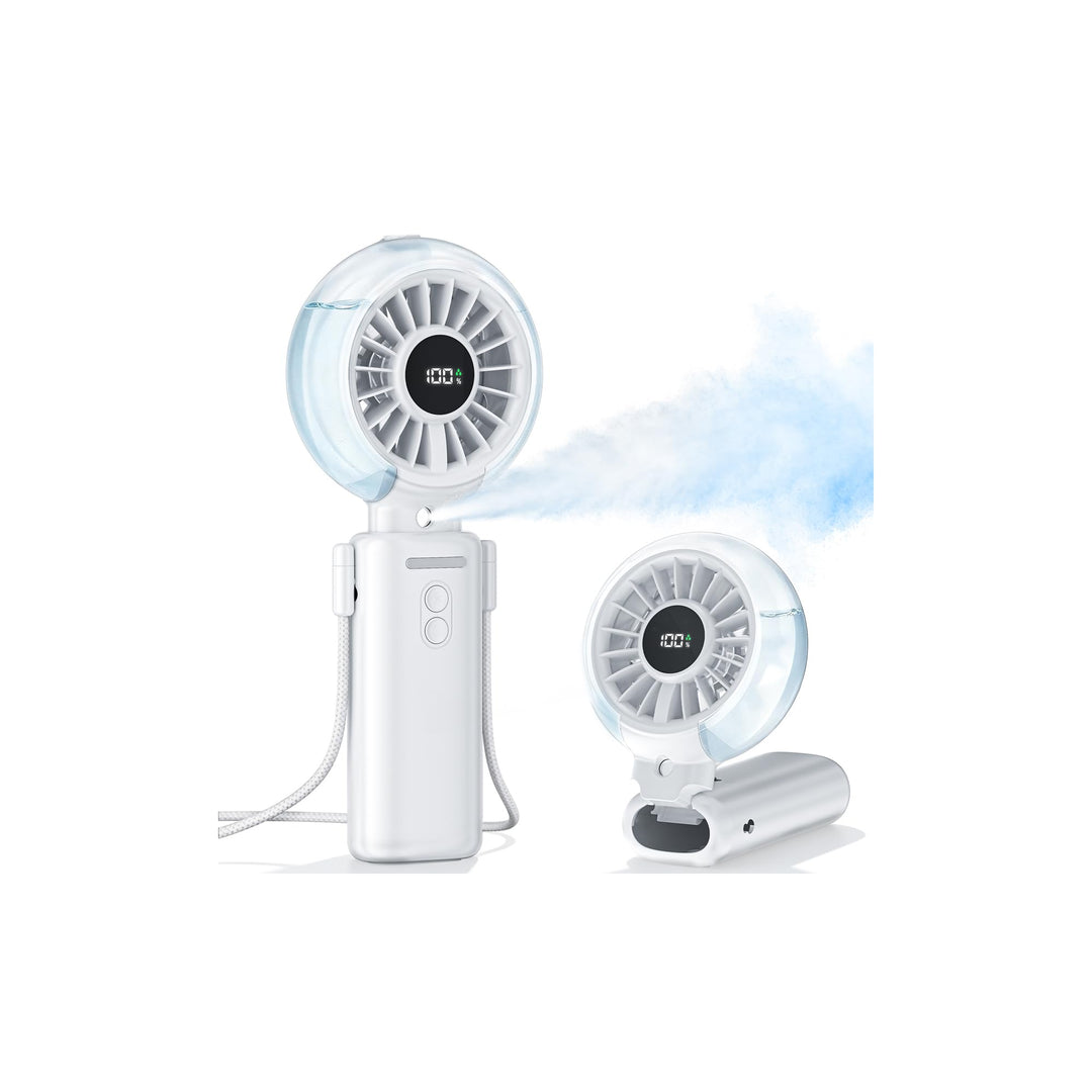 Handventilator Akku Aufladbar mit Wasserkühlung - Tragbarer Mini Ventilator | 100 Stufen 6000mAh Akk