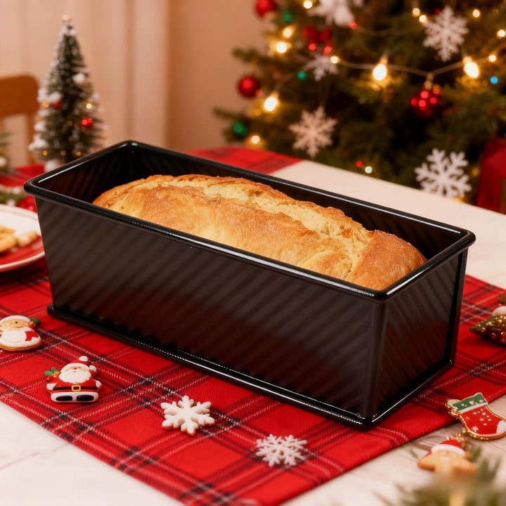 Toastbrot Backform 1000g, Antihaft Pullman Kastenform mit Deckel, Rechteckige Brotbackform aus Carbo