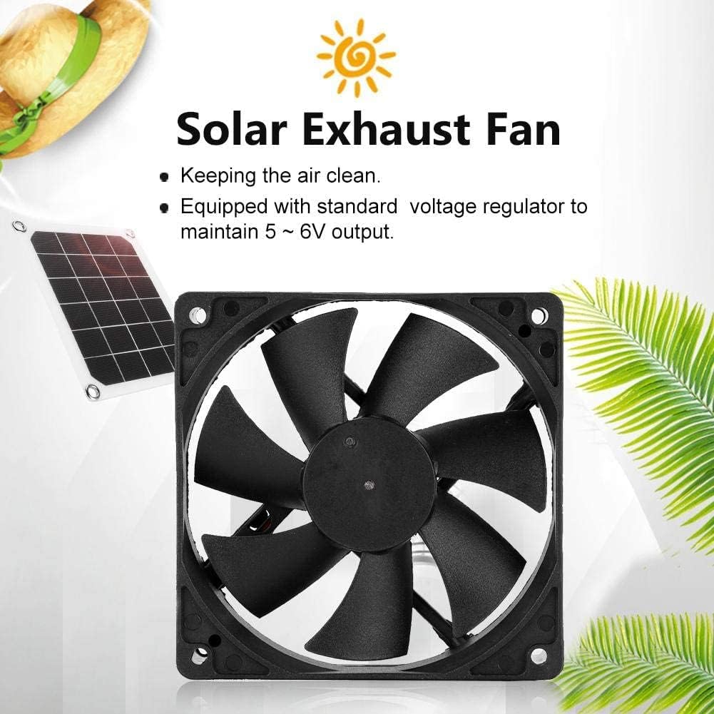 Solarbetriebenes Dachventilatorsystem, Leistungsstarker Ventilator und 10W-Solarpanel-Set für Gewäch