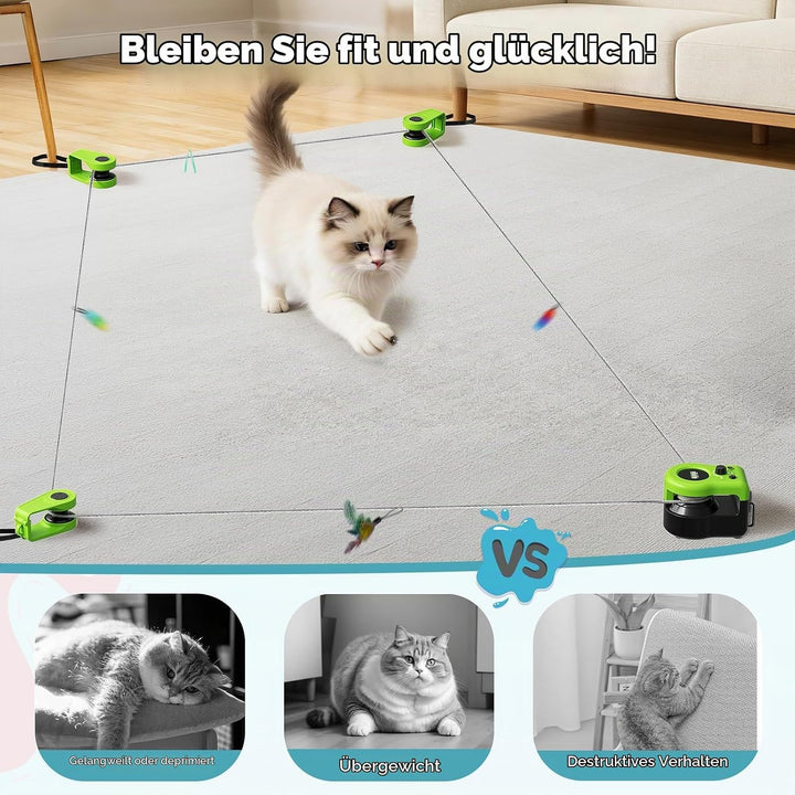 Interaktives Katzenspielzeug für Drinnen, Katzenlaufband, Automatisches/Ferngesteuertes Simuliertes