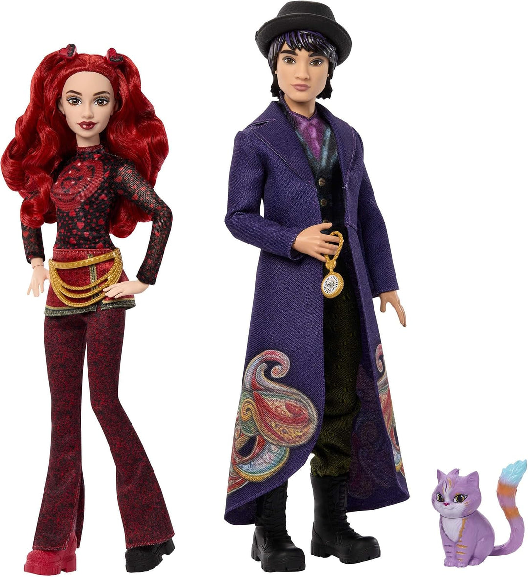 Mattel Disney „Descendants: Wicked Wonderland“ Modepuppen 2er-Pack, Red und Max mit vom Film inspiri