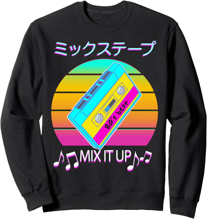 Mix Tape 80er Retro japanischen Otaku Ästhetische Vaporwave Sweatshirt