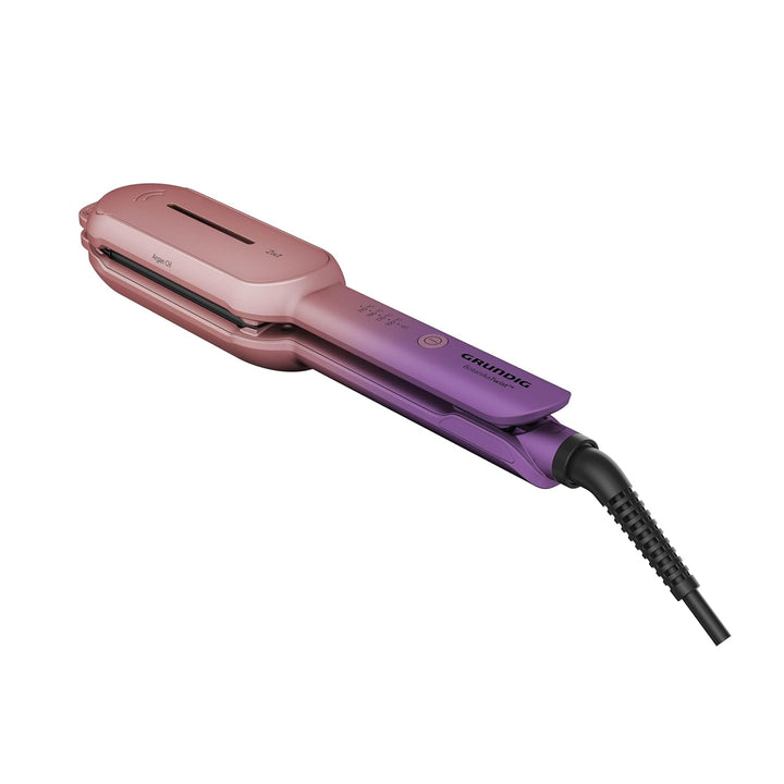 GRUNDIG HS 8331 BotanikaTwist 2in1 Hair Styler, rotierende Platten für Glätten und Stylen, schnelle