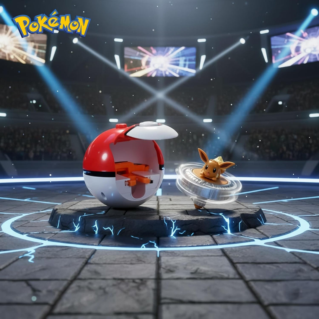 Pokémon PKW4399 - Battle Spinner - Evoli, offizielles Spielset, Evoli