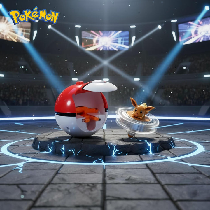 Pokémon PKW4399 - Battle Spinner - Evoli, offizielles Spielset, Evoli