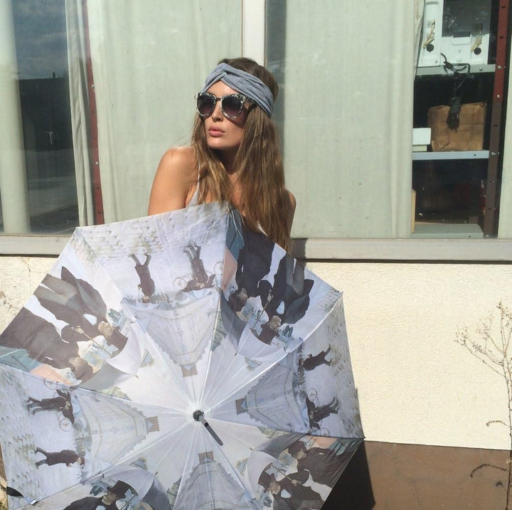 VON LILIENFELD® Regenschirm Automatik Damen Herren Kunst Motiv Gustave Caillebotte: Paris im Regen