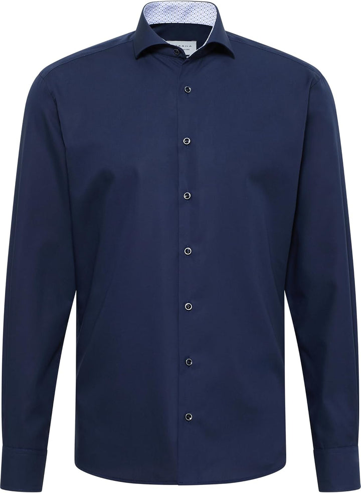 ETERNA Male Original Shirt unifarben MODERN FIT 40 Navy, 40 Navy
