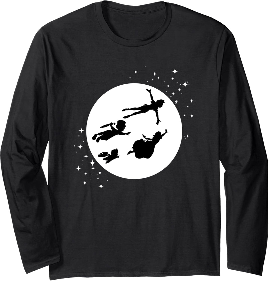 Disney Peter Pan Darling Kids Flying Moon Silhouette Langarmshirt