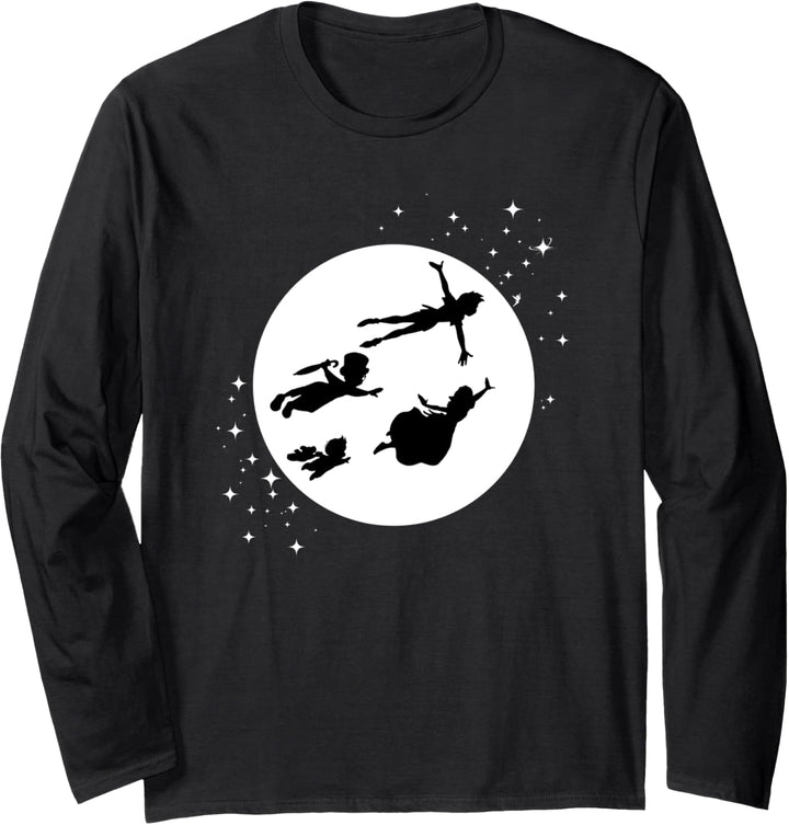 Disney Peter Pan Darling Kids Flying Moon Silhouette Langarmshirt