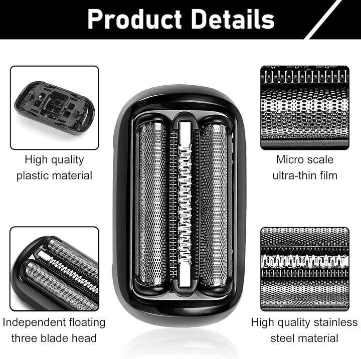 53B Scherköpfe Serie 5, Scherkopf S5 Kompatibel mit Herrenrasierer der Serie 5 und 6, Bequemes und S