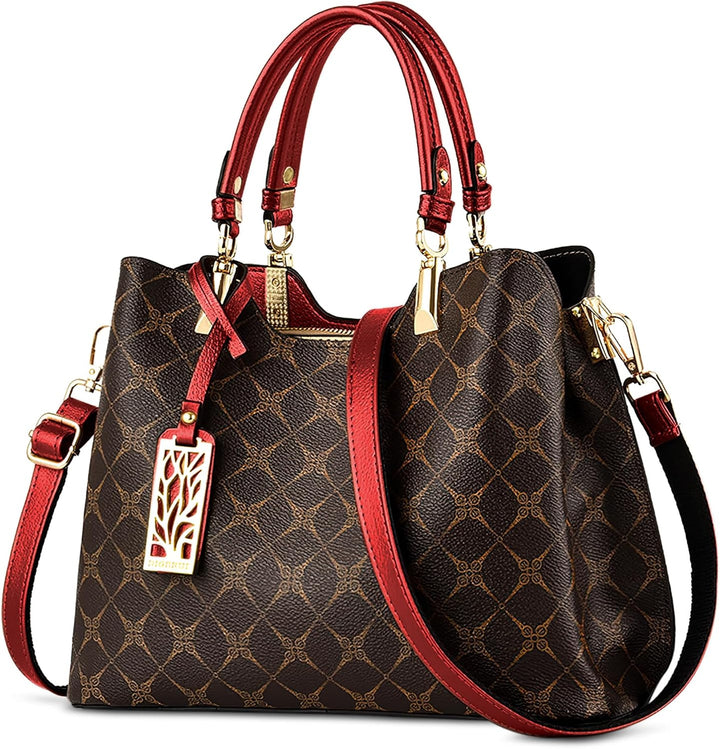 DIRRONA Damen Handtasche Mittel Schultertasche Casual Umhängetasche PU Leder Tasche Shopper Party To