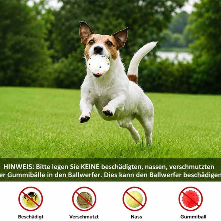 Ballwurfmaschine für Hunde, Automatischer Hundeballwerfer mit Tennisball, Interaktives Hundespielzeu